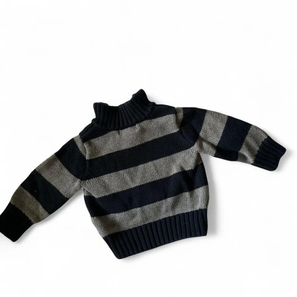Ralph Lauren 12M striped sweater 1/4 zip knitted